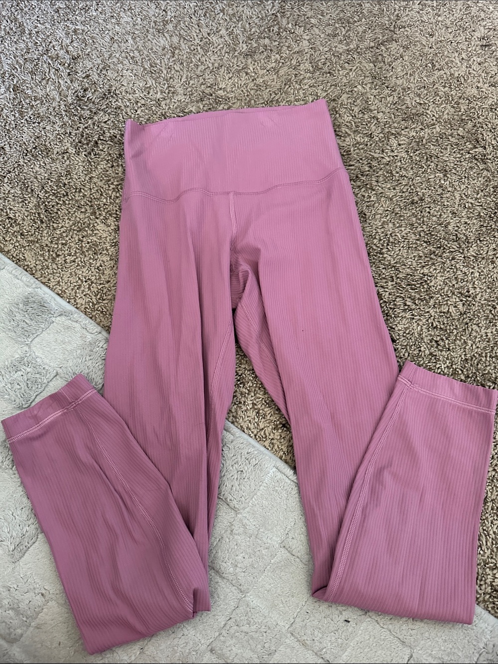lululemon athletica Ribbed Mauve High-Rise Leggings